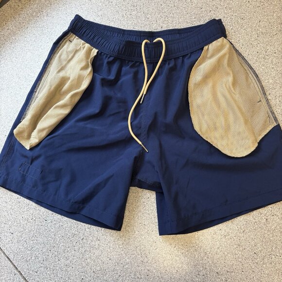 Bamboo Ave Performance Shorts Mens Large L Navy Blue Unlined Stretch Blend - Picture 15 of 16